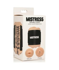 Curve Toys Mistress Double Shot Mini Masturbator Mouth & Pussy Light