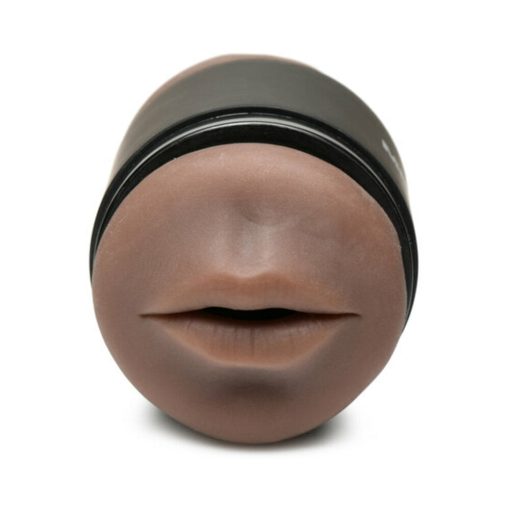 Curve Toys Mistress Double Shot Mini Masturbator Mouth & Pussy Dark - Image 4