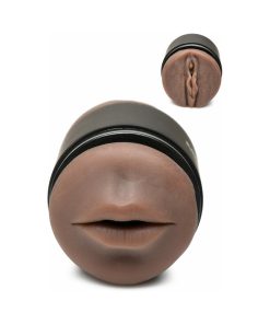 Curve Toys Mistress Double Shot Mini Masturbator Mouth & Pussy Dark