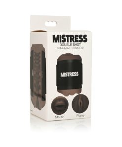 Curve Toys Mistress Double Shot Mini Masturbator Mouth & Pussy Dark