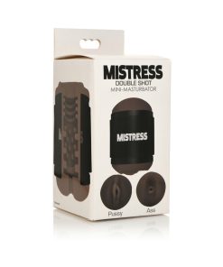 Curve Toys Mistress Double Shot Mini Masturbator Pussy & Ass Dark