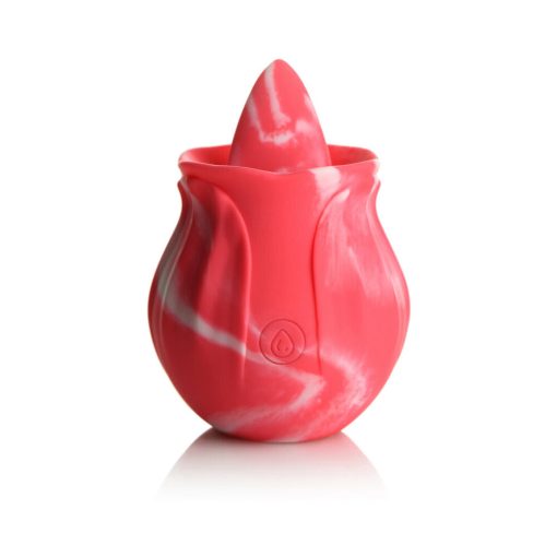 Curve Toys Gossip Cum Into Bloom Rechargeable Silicone Licking Rose Pink Twirl - Image 2