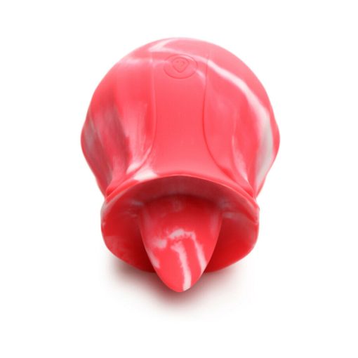 Curve Toys Gossip Cum Into Bloom Rechargeable Silicone Licking Rose Pink Twirl - Image 4