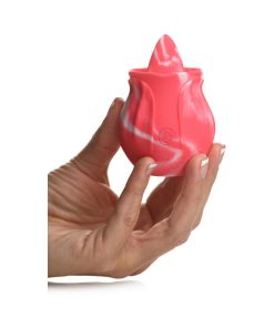 Curve Toys Gossip Cum Into Bloom Rechargeable Silicone Licking Rose Pink Twirl
