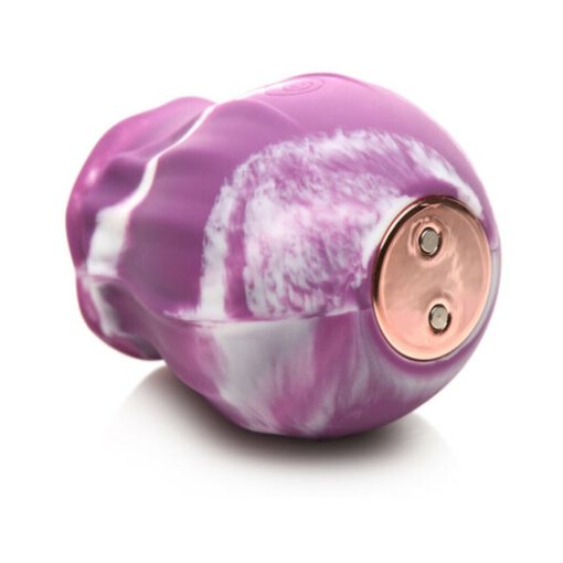 Curve Toys Gossip Cum Into Bloom Rechargeable Silicone Licking Rose Purple Twirl - Image 6