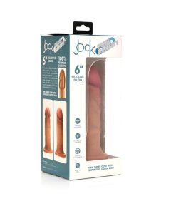 Curve Toys Jock Dual Density 6 In. Silicone Dildo With Suction Cup Light