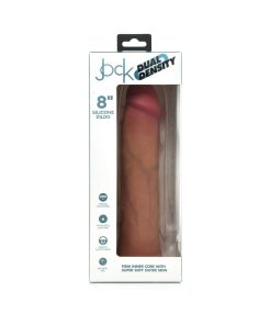 Curve Toys Jock Dual Density 8 In. Silicone Dildo With Suction Cup Light