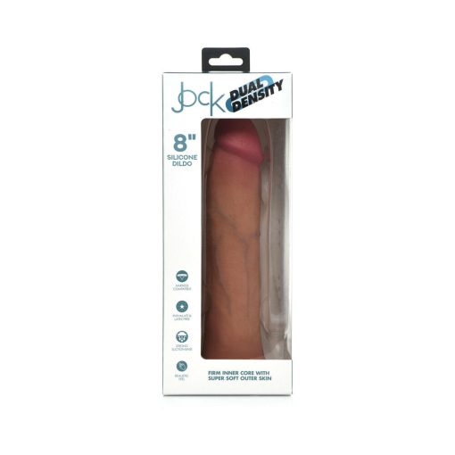 Curve Toys Jock Dual Density 8 In. Silicone Dildo With Suction Cup Light - Image 3