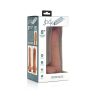 Curve Toys Jock Dual Density 8 In. Silicone Dildo With Balls & Suction Cup Light