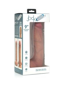 Curve Toys Jock Dual Density 9 In. Silicone Dildo With Balls & Suction Cup Light