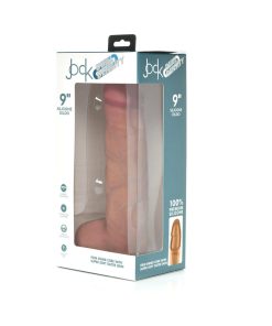 Curve Toys Jock Dual Density 9 In. Silicone Dildo With Balls & Suction Cup Light