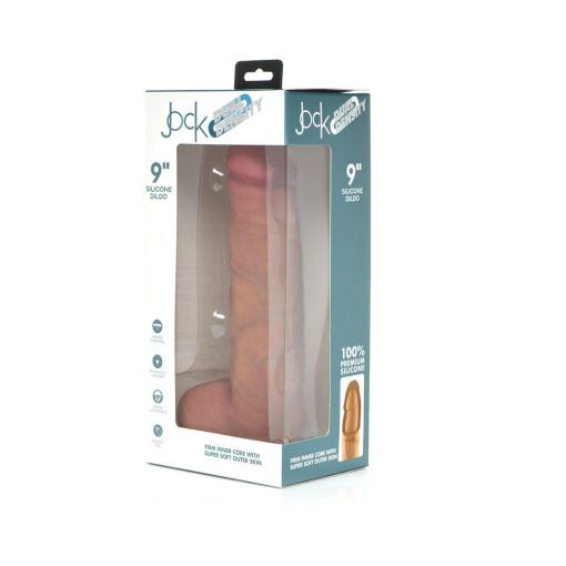 Curve Toys Jock Dual Density 9 In. Silicone Dildo With Balls & Suction Cup Light - Image 2