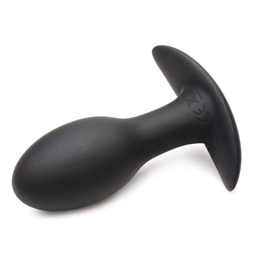 Curve Toys Rooster Rumbler Vibrating Silicone Anal Plug Medium Black - Image 3