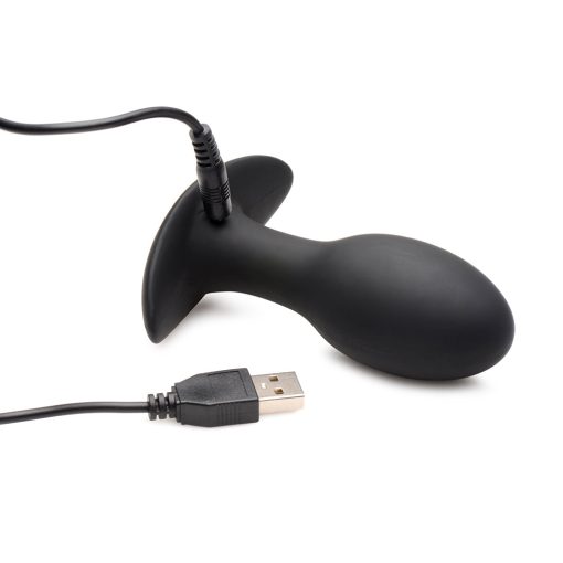Curve Toys Rooster Rumbler Vibrating Silicone Anal Plug Medium Black - Image 7