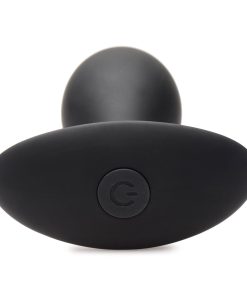 Curve Toys Rooster Rumbler Vibrating Silicone Anal Plug Large Black