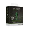 Ouch! Glow In The Dark Glass Anal Plug Clear/Green Small
