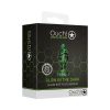 Ouch! Glow In The Dark Glass Anal Plug Clear/Green Medium