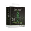 Ouch! Glow In The Dark Glass Anal Plug Clear/Green Large