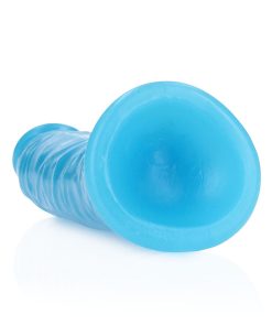 Realrock Glow In The Dark Slim 6 In. Dildo Neon Blue