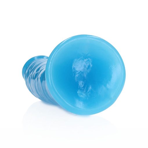Realrock Glow In The Dark Slim 7 In. Dildo Neon Blue - Image 4