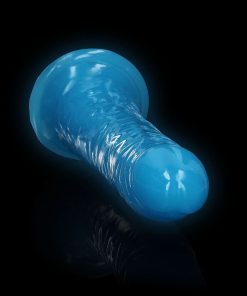 Realrock Glow In The Dark Slim 7 In. Dildo Neon Blue