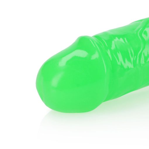 Realrock Glow In The Dark Double Dong 12 In. Dual-Ended Dildo Neon Green - Image 3