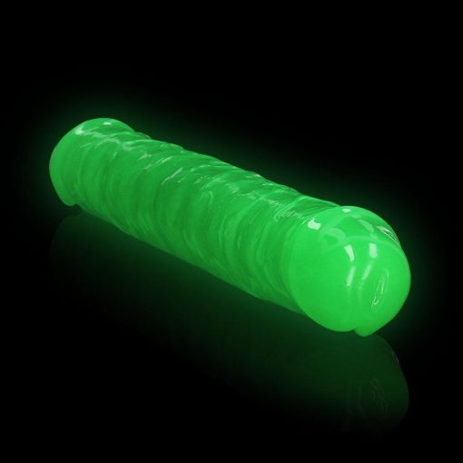 Realrock Glow In The Dark Double Dong 12 In. Dual-Ended Dildo Neon Green - Image 4