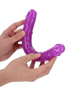 Realrock Glow In The Dark Double Dong 12 In. Dual-Ended Dildo Neon Purple