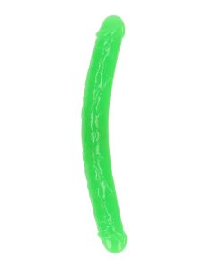 Realrock Glow In The Dark Double Dong 15 In. Dual-Ended Dildo Neon Green