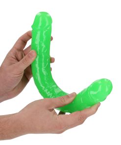 Realrock Glow In The Dark Double Dong 15 In. Dual-Ended Dildo Neon Green