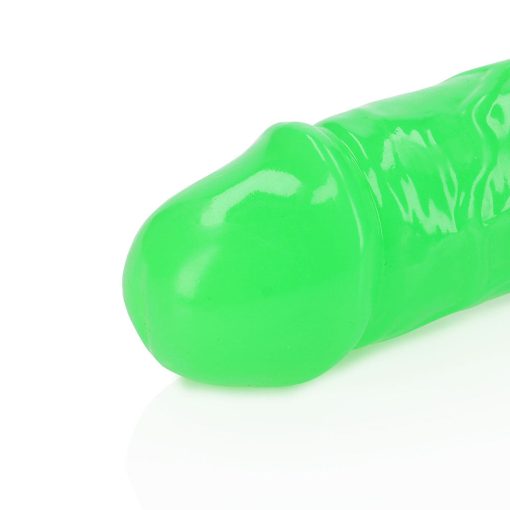 Realrock Glow In The Dark Double Dong 15 In. Dual-Ended Dildo Neon Green - Image 3