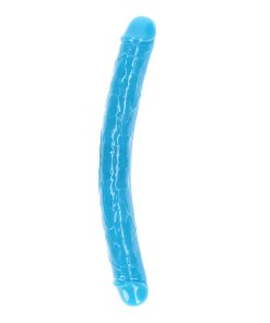 Realrock Glow In The Dark Double Dong 15 In. Dual-Ended Dildo Neon Blue