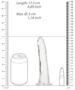 Realrock Crystal Clear Slim 6 In. Dildo Clear
