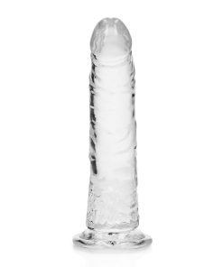 Realrock Crystal Clear Slim 7 In. Dildo Clear