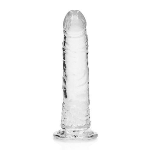 Realrock Crystal Clear Slim 7 In. Dildo Clear - Image 2