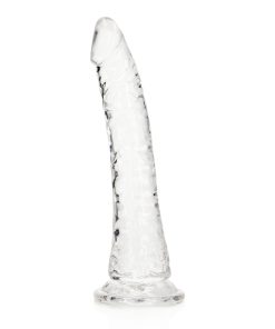 Realrock Crystal Clear Slim 7 In. Dildo Clear