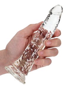 Realrock Crystal Clear Slim 7 In. Dildo Clear