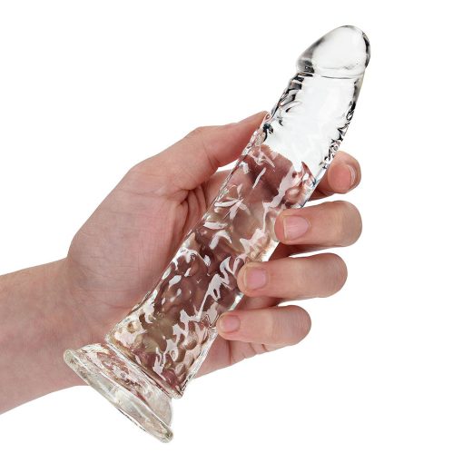 Realrock Crystal Clear Slim 7 In. Dildo Clear - Image 5