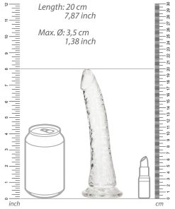 Realrock Crystal Clear Slim 7 In. Dildo Clear