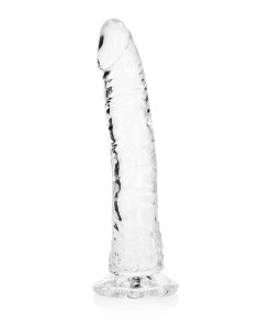 Realrock Crystal Clear Slim 8 In. Dildo Clear