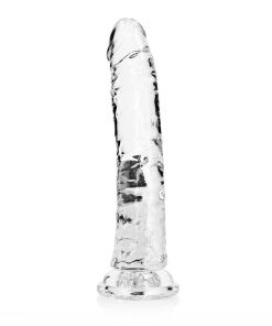 Realrock Crystal Clear Slim 8 In. Dildo Clear