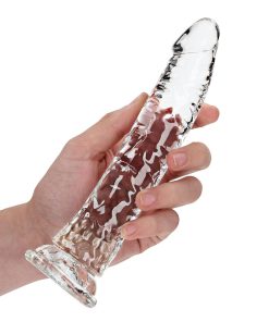 Realrock Crystal Clear Slim 8 In. Dildo Clear