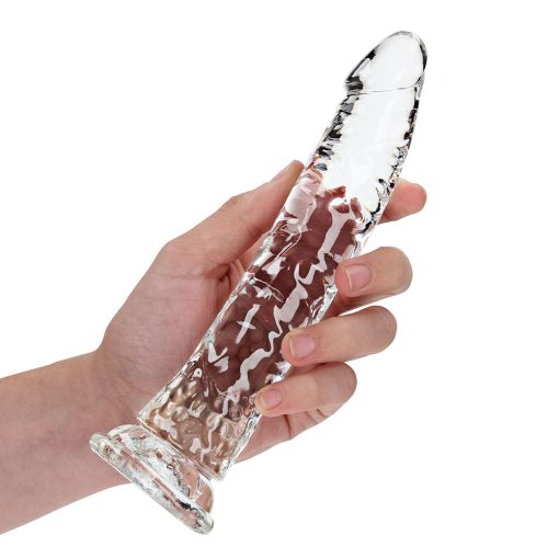 Realrock Crystal Clear Slim 8 In. Dildo Clear - Image 5