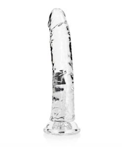 Realrock Crystal Clear Slim 9 In. Dildo Clear