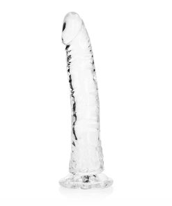 Realrock Crystal Clear Slim 9 In. Dildo Clear