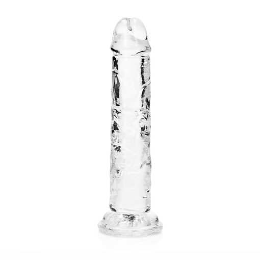 Realrock Crystal Clear Straight 6 In. Dildo Without Balls Clear - Image 3