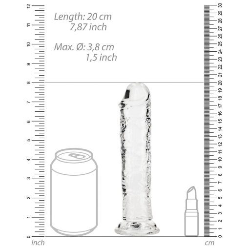 Realrock Crystal Clear Straight 7 In. Dildo Without Balls Clear - Image 6