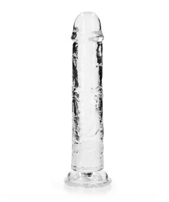 Realrock Crystal Clear Straight 9 In. Dildo Without Balls Clear