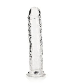 Realrock Crystal Clear Straight 9 In. Dildo Without Balls Clear