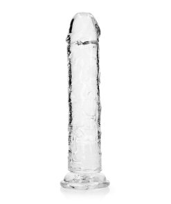 Realrock Crystal Clear Straight 9 In. Dildo Without Balls Clear